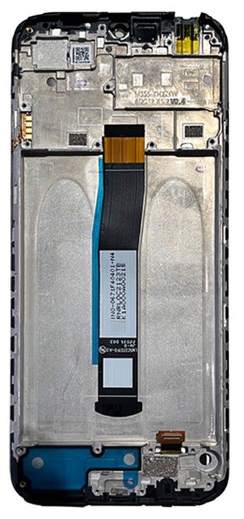 Ekranas Xiaomi Redmi 10C 2022/Poco C40 su lietimui jautriu stikliuku ir rėmeliu Black originalus (service pack)