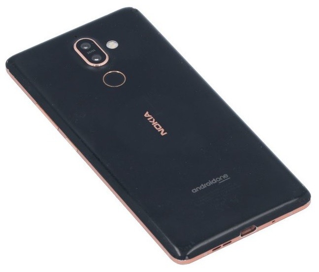 Galinis dangtelis Nokia 7 Plus Black/Copper originalus (used Grade B)