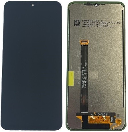 Ekranas Samsung G736 Xcover 6 Pro 2022 su lietimui jautriu stikliuku Black originalus (service pack)