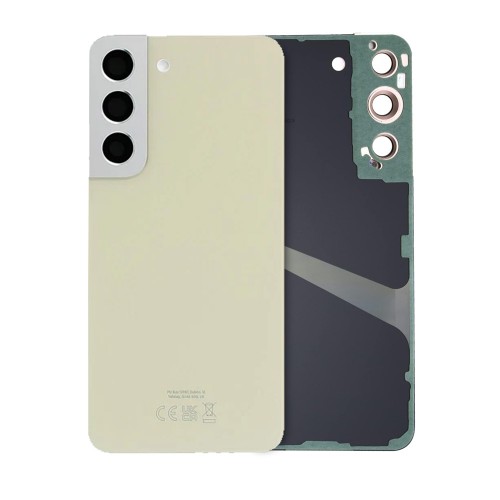 Galinis dangtelis suderinamas su Samsung S901 S22 / kreminis / (su kameros lęšiu) OEM