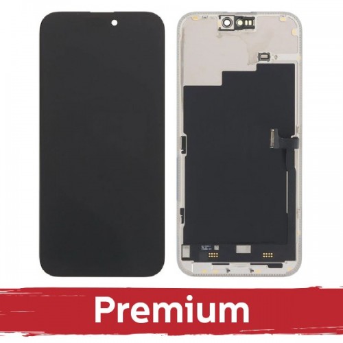 LCD ekranas suderinamas su iPhone 15 Pro Max juodas (Hard OLED / Premium) /*Removable IC*/