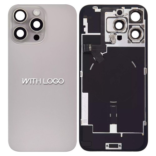 Galinis dangtelis suderinamas su iPhone 16 Pro Max / Natural Titanium / (visos dalys įtrauktos) / OEM