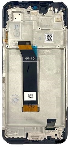 Ekranas Xiaomi Poco M4 5G/Poco M5 4G/Redmi 10 5G/Redmi Note 11E 5G su lietimui jautriu stikliuku ir rėmeliu Black originalus (service pack)