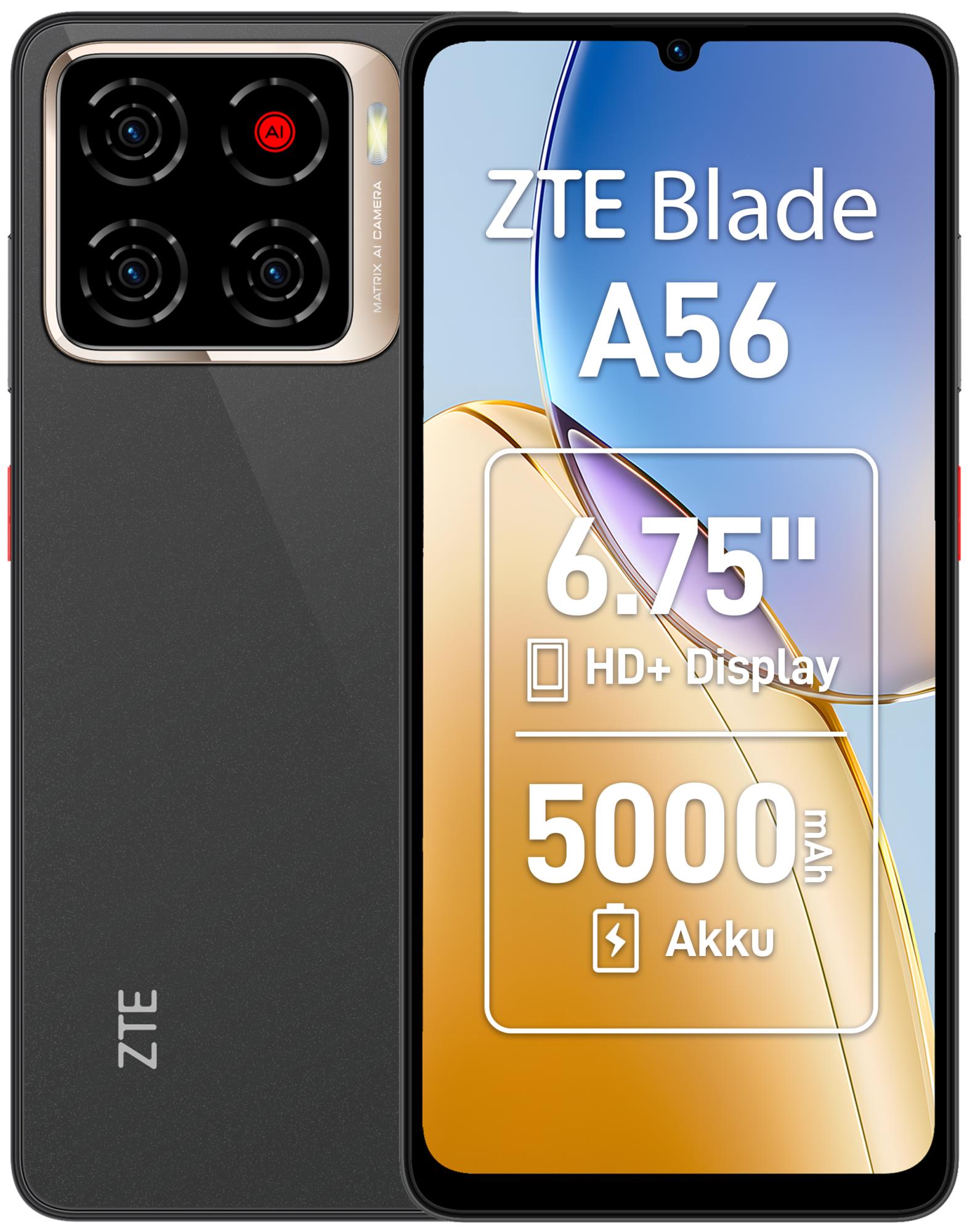 ZTE mobilusis telefonas Blade A56 4/128GB juodas