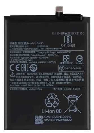 Akumuliatorius ORG Xiaomi Mi 10T/Mi 10T Pro 5000mAh BM53