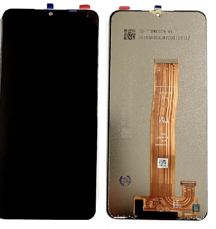 Ekranas Samsung A047 A04S 2022 su lietimui jautriu stikliuku Black originalus