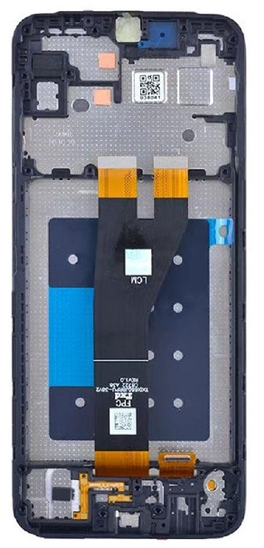 Ekranas Samsung A146 A14 5G 2023 su lietimui jautriu stikliuku ir rėmeliu Black originalus (service pack)