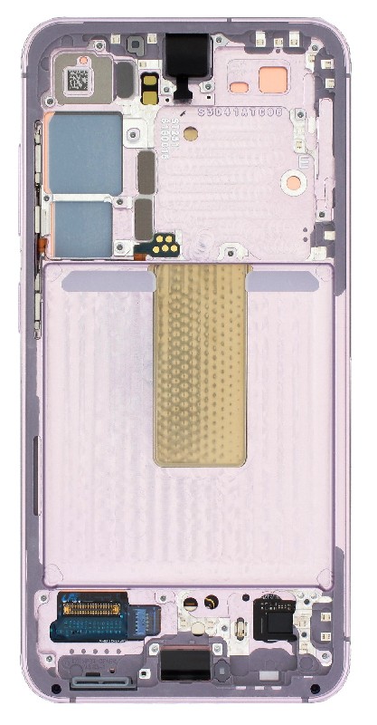 Ekranas Samsung S911 S23 5G su lietimui jautriu stikliuku ir rėmeliu Lavender originalus (service pack)