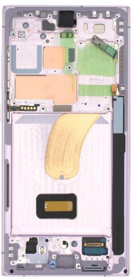 Ekranas Samsung S918 S23 Ultra 5G su lietimui jautriu stikliuku ir rėmeliu Lavender originalus (service pack)