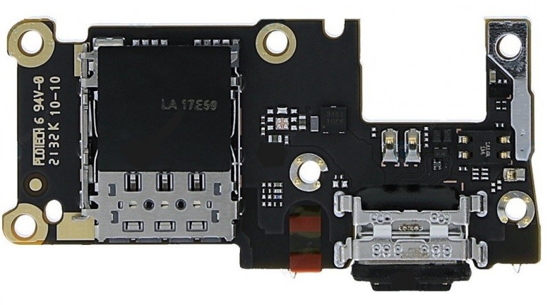 Lanksčioji jungtis Xiaomi 11T su įkrovimo kontaktu ir mikrofonu, SIM kortelės kontaktu originali (service pack)