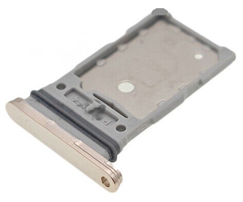 SIM kortelės laikiklis Samsung S911/S916 S23/S23 Plus Dual Cream ORG