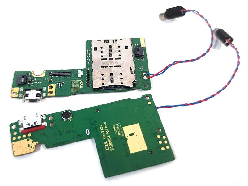 Lanksčioji jungtis Lenovo Tab M10 TB-X505 (P101DEA-AB0) su įkrovimo kontaktu, mikrofonu, SIM lizdu ORG