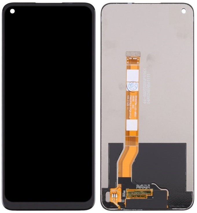 Ekranas Realme 8i/9i/Narzo 50 4G/Oppo A96 4G su lietimui jautriu stikliuku Black ORG