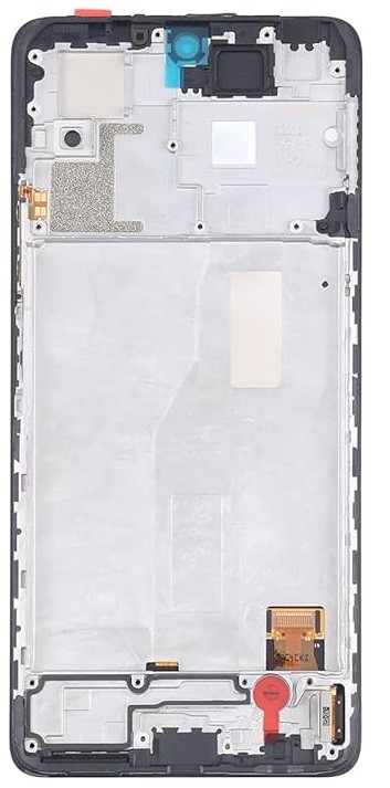 Ekranas Xiaomi Redmi Note 10 Pro 4G 2021 su lietimui jautriu stikliuku ir rėmeliu Black OLED