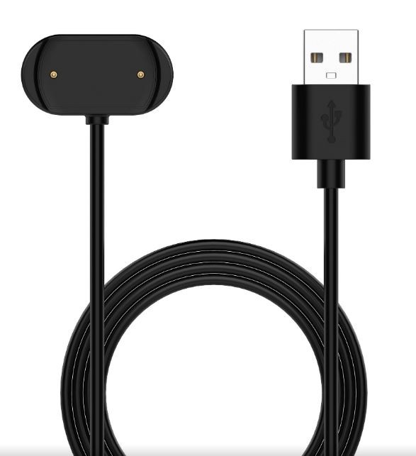 USB kabelis Amazfit GTR3 / GTR3 PRO / GTS3 / T-Rex 2 juodas