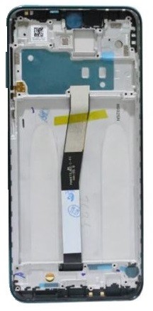 Ekranas Xiaomi Redmi Note 9 Pro/Note 9S su lietimui jautriu stikliuku ir rėmeliu Blue ORG