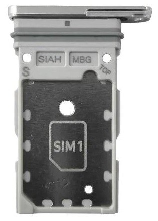 SIM kortelės laikiklis Samsung S918 S23 Ultra Dual Sky Blue/Lime originalus (service pack)