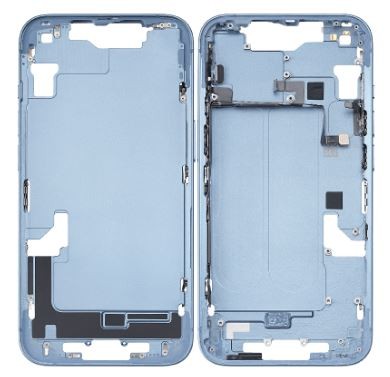 Vidinis korpusas iPhone 14 Blue su šoniniais mygtukais originalus (used Grade A)