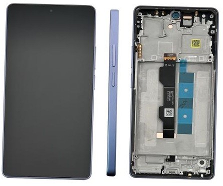 Ekranas Xiaomi Redmi Note 13 Pro 4G/Poco M6 Pro 4G su lietimui jautriu stikliuku ir rėmeliu Lavender Purple originalus (service pack)