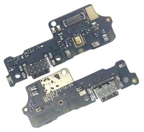 Lanksčioji jungtis Xiaomi Redmi 10C/Poco C40 su įkrovimo kontaktu ir mikrofonu (service pack)