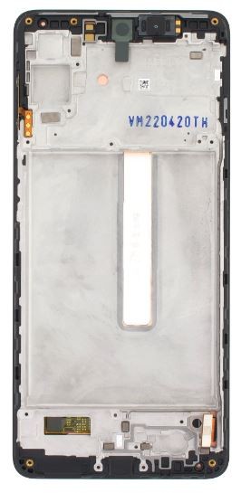 Ekranas Samsung M536 M53 5G su lietimui jautriu stikliuku ir rėmeliu Black originalus (service pack)