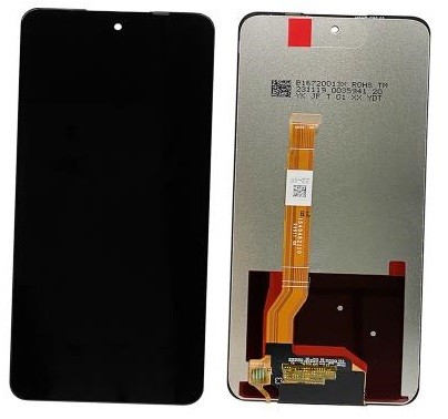 Ekranas Realme C55 4G/C67 4G/5G/11 5G/Oppo A1 5G/A58 4G/A79 5G/A98 5G/Oneplus Nord CE 3 Lite su lietimui jautriu stikliuku Black ORG