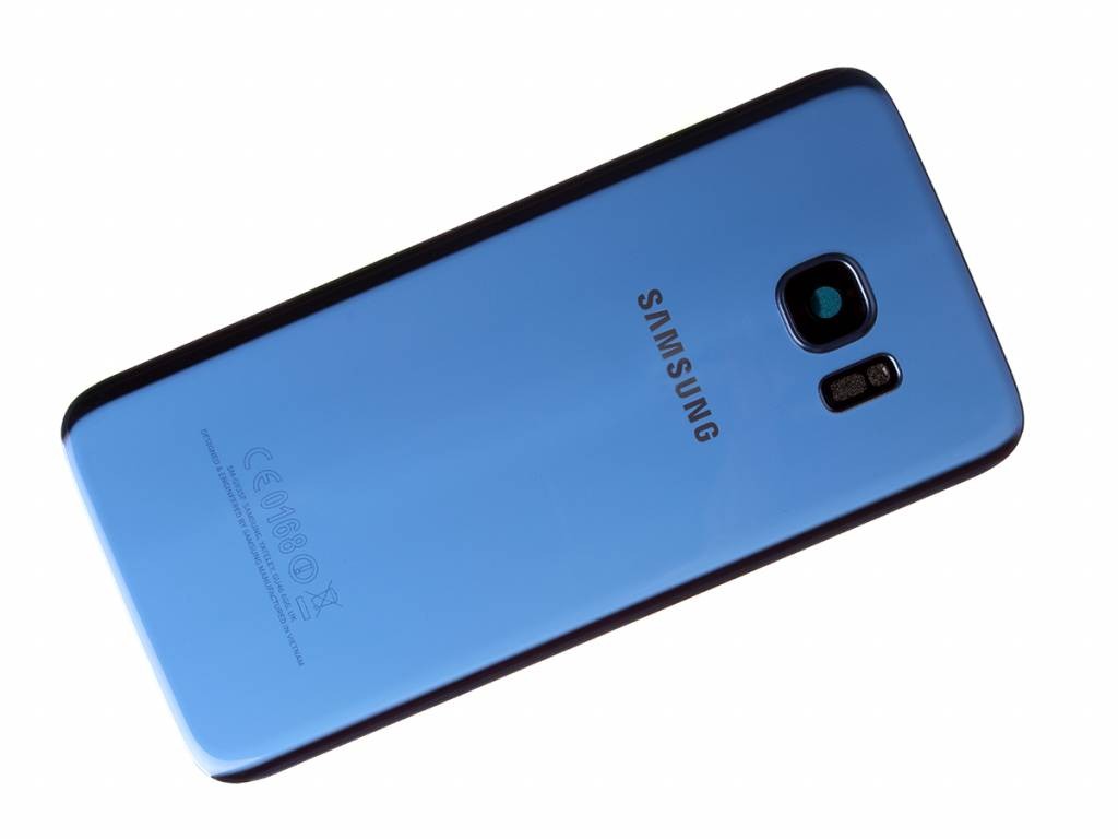 Galinis dangtelis Samsung G935F S7 Edge šviesiai mėlynas (Coral Blue) originalus (used Grade A)