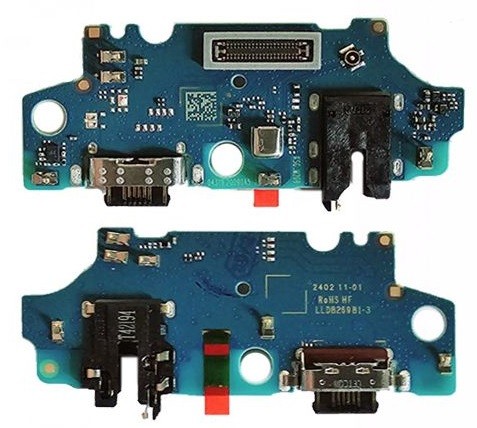 Lanksčioji jungtis Samsung A057 A05S 2023 su įkrovimo kontaktu, mikrofonu, ausinių lizdu originali (service pack)