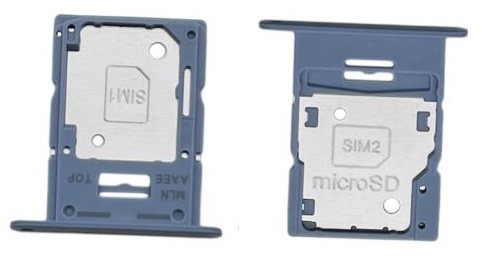 SIM kortelės laikiklis Samsung A155 A15 4G Blue originalus (service pack)