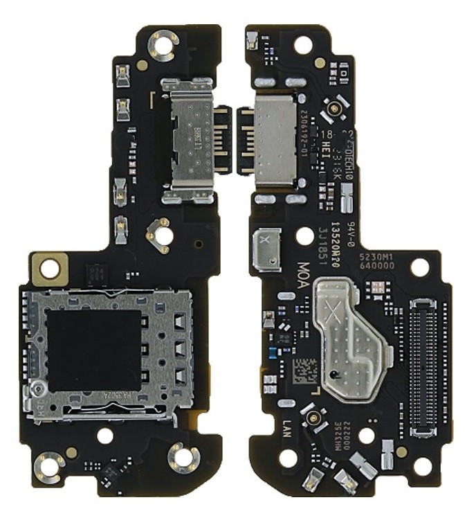 Lanksčioji jungtis Xiaomi Redmi Note 12 Pro 5G/Poco X5 Pro įkrovimo kontakto su mikrofonu originalus (service pack)