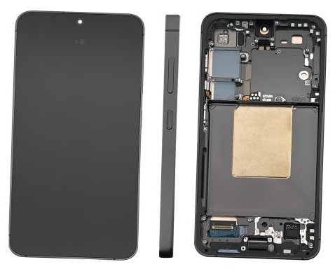 Ekranas Samsung S921 S24 su lietimui jautriu stikliuku ir rėmeliu Onyx Black originalus (assembled service pack)