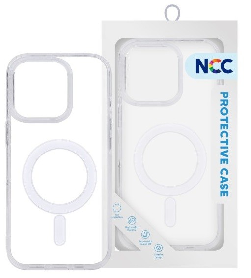 Dėklas NCC Clear Mag Cover (MagSafe) skirtas iPhone 15 Pro skaidrus