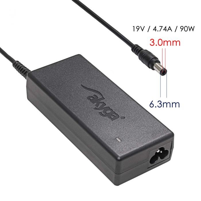 Nešiojamojo kompiuterio pakrovėjas Akyga AK-ND-27 (19V / 4.74A 90W 5.5 x 3.0mm + pin) SAMSUNG 1.2m