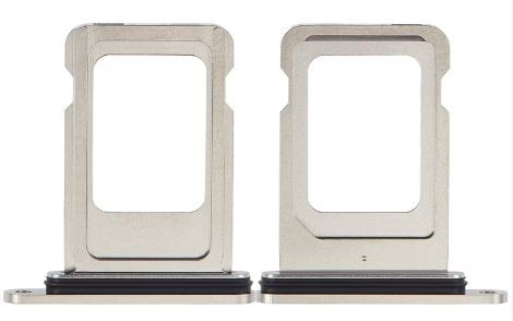 SIM kortelės laikiklis skirtas iPhone 15 Pro/15 Pro Max White Titanium ORG