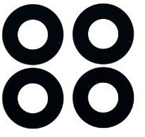 Huawei Honor X8 4G kameros stikliukas Black (only lens 4pcs) ORG