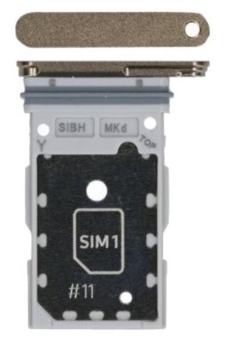 SIM kortelės laikiklis Samsung S928 S24 Ultra Dual Titanium Yellow originalus (service pack)