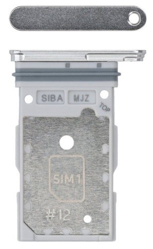 SIM kortelės laikiklis Samsung S921 S24/S926 S24 Plus Dual Marble Grey originalus (service pack)