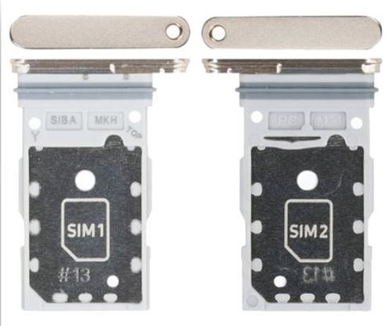 SIM kortelės laikiklis Samsung S921 S24/S926 S24 Plus Dual Amber Yellow originalus (service pack)