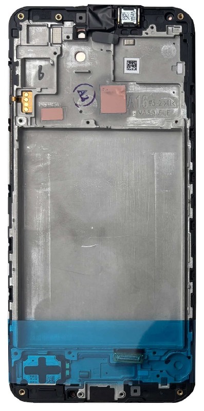 Ekranas Samsung A166 A16 5G su lietimui jautriu stikliuku ir rėmeliu Black originalus (service pack)