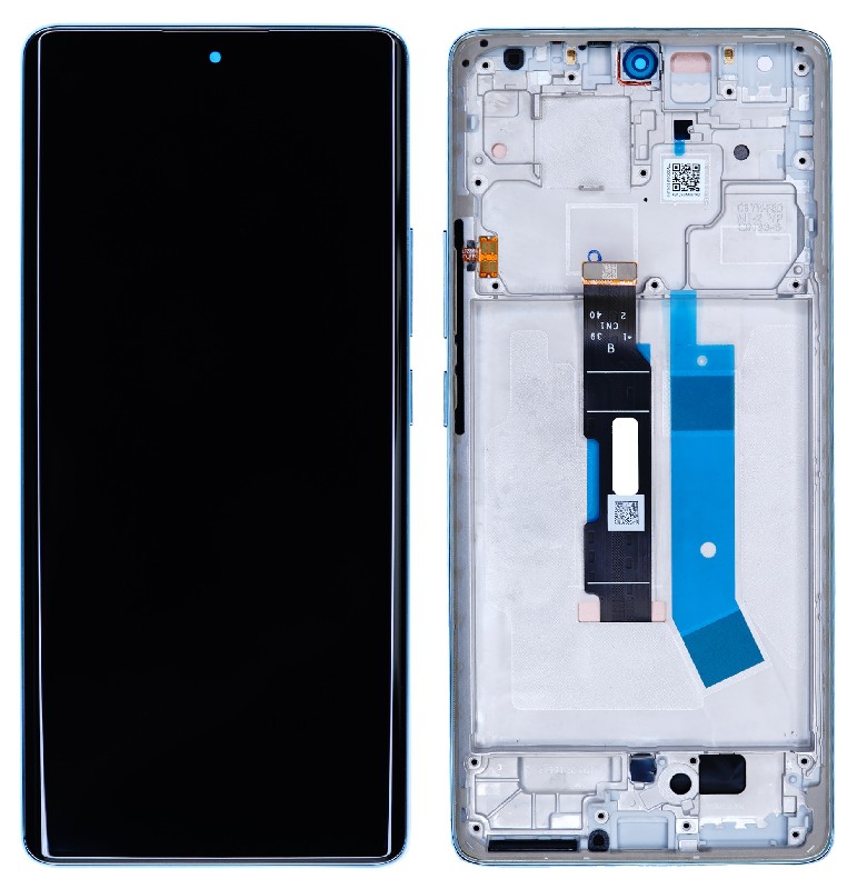 Ekranas Xiaomi Redmi Note 14 Pro 4G su lietimui jautriu stikliuku ir rėmeliu Ocean Blue originalus (service pack)