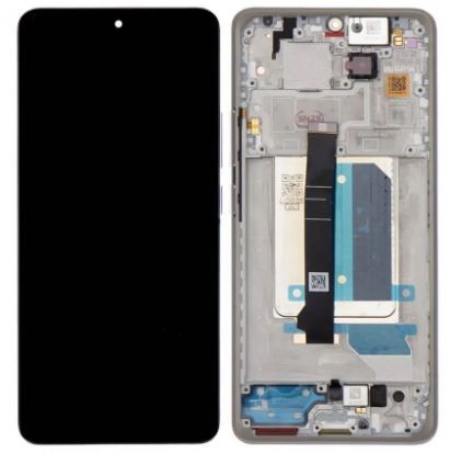 Ekranas Xiaomi Redmi Note 14 Pro+ 5G su lietimui jautriu stikliuku ir rėmeliu Lavender Purple originalus (service pack)