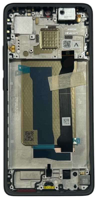 Ekranas Xiaomi Poco X7 Pro 5G su lietimui jautriu stikliuku ir rėmeliu Black originalus (service pack)