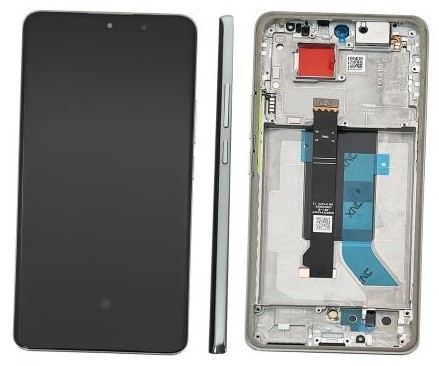 Ekranas Xiaomi Poco X7 5G su lietimui jautriu stikliuku ir rėmeliu Green originalus (service pack)