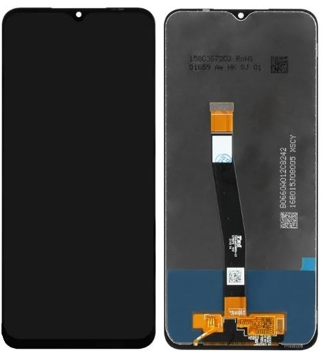 Ekranas Samsung A226 A22 5G su lietimui jautriu stikliuku Black ORG