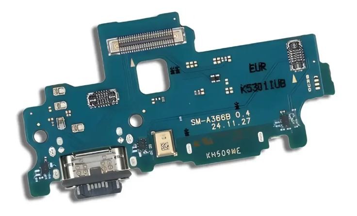 Lanksčioji jungtis Samsung A366 A36 5G su įkrovimo kontaktu, mikrofonu originali (service pack)