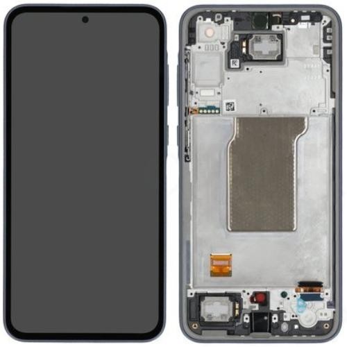 Ekranas Samsung A356 A35 5G su lietimui jautriu stikliuku ir rėmeliu Navy originalus (used Grade A)