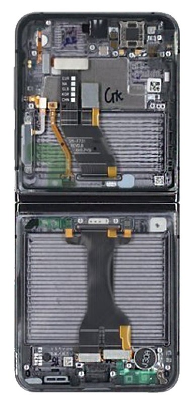 Vidinis korpusas Samsung F731 Z Flip5 5G Graphite originalus (used Grade B)