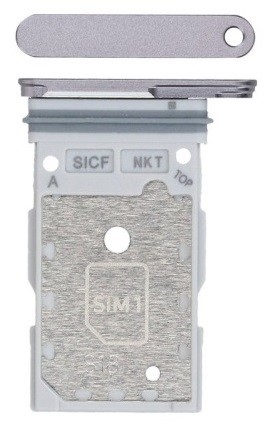 SIM kortelės laikiklis Samsung S931 S25/S936 S25 Plus Dual Silver Shadow originalus (service pack)