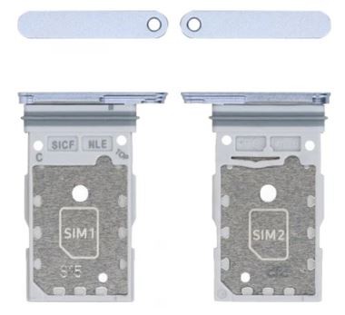 SIM kortelės laikiklis Samsung S931 S25/S936 S25 Plus Dual Icy blue originalus (service pack)