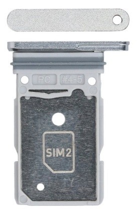 SIM kortelės laikiklis Samsung S938 S25 Ultra Dual Titanium Silver Blue/Silver originalus (service pack)